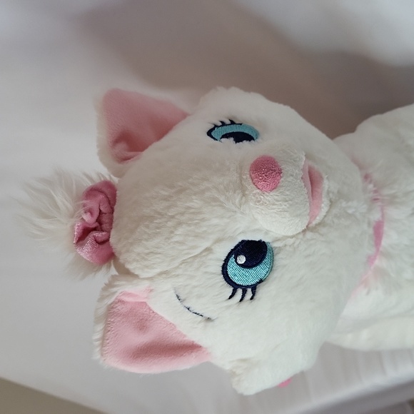 Marie Aristocats Disney Store Plush "13 white cat pink bow - Picture 4 of 17